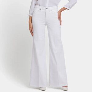 NYDJ Women's Flare Mia Palazzo Optic White Jeans Size 14